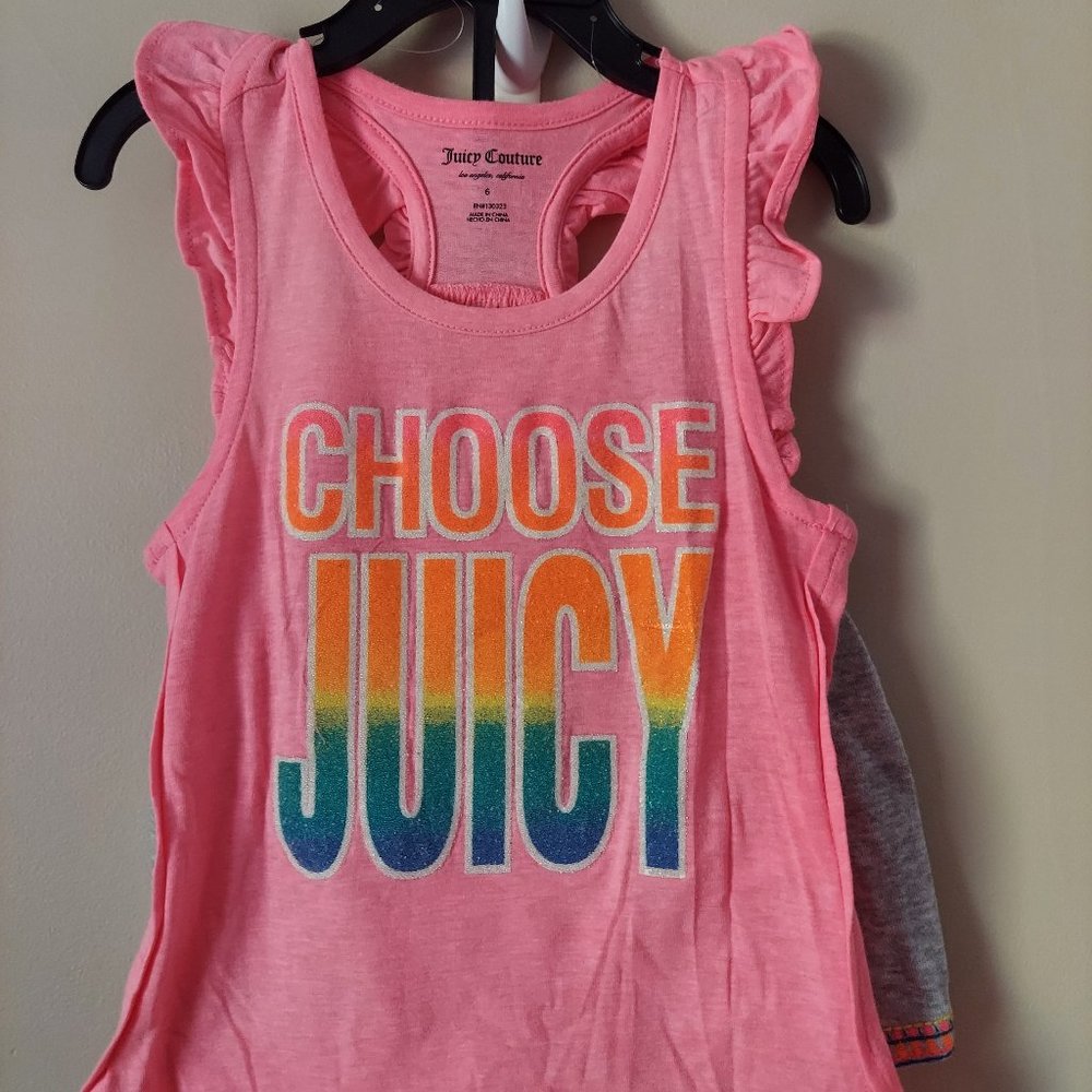 Brand new Juicy Couture Girls matching tank and shorts set
